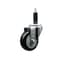 Service Caster 3.5'' SS Black Poly Wheel Swivel 1'' Expanding Stem Caster SCC-SSEX20S3514-PPUB-BLK-1 - alternate 1